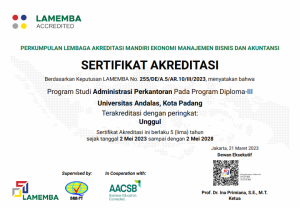 255 Sertifikat Akreditasi Universitas Andalas Diploma-III Administrasi Perkantoran_001